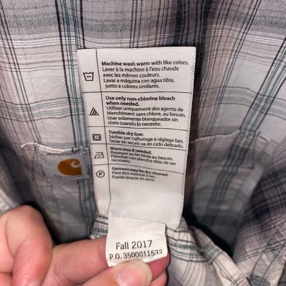 Carhartt Men's Shirt 2XL Regular Fit Long Sleeve Button Down - Picture 6 of 8